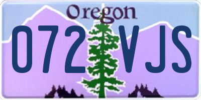 OR license plate 072VJS