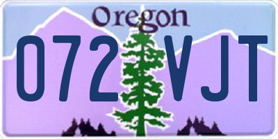 OR license plate 072VJT