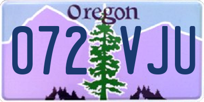OR license plate 072VJU