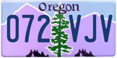 OR license plate 072VJV