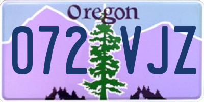 OR license plate 072VJZ