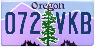 OR license plate 072VKB