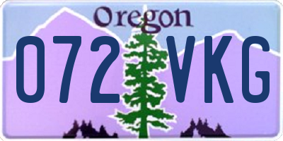 OR license plate 072VKG