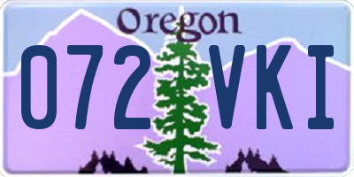 OR license plate 072VKI