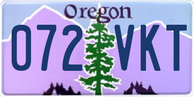 OR license plate 072VKT