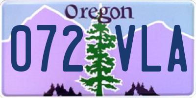 OR license plate 072VLA