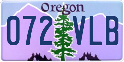 OR license plate 072VLB