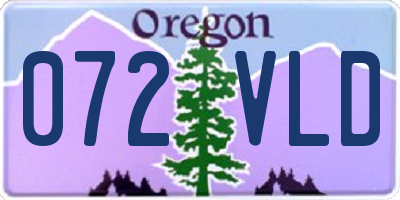 OR license plate 072VLD