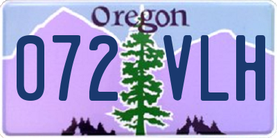 OR license plate 072VLH