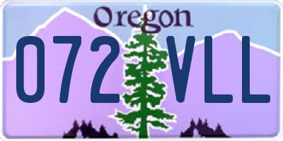 OR license plate 072VLL