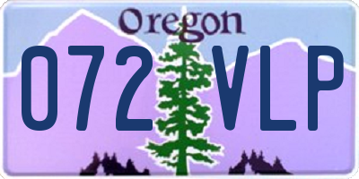 OR license plate 072VLP