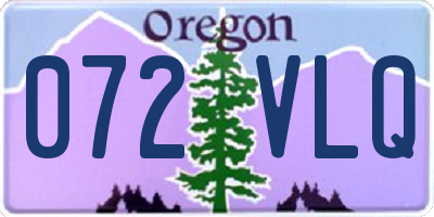 OR license plate 072VLQ