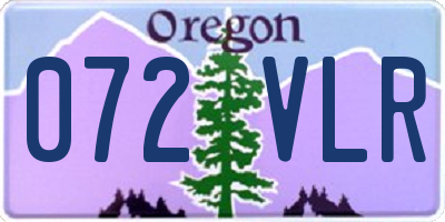 OR license plate 072VLR