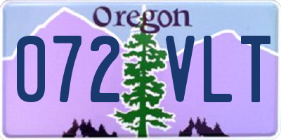 OR license plate 072VLT