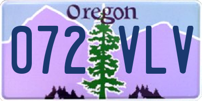 OR license plate 072VLV