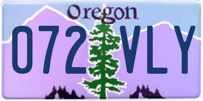 OR license plate 072VLY