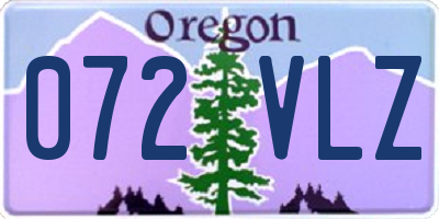 OR license plate 072VLZ
