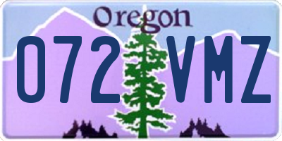 OR license plate 072VMZ