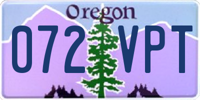 OR license plate 072VPT