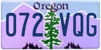OR license plate 072VQG