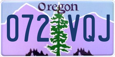 OR license plate 072VQJ