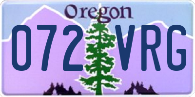 OR license plate 072VRG
