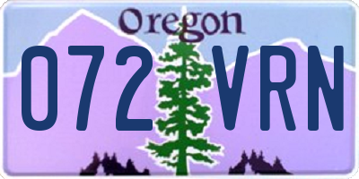 OR license plate 072VRN