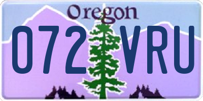 OR license plate 072VRU