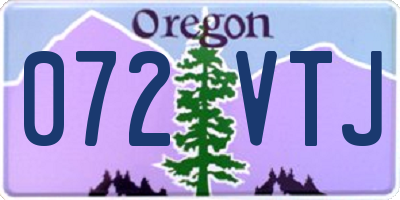 OR license plate 072VTJ
