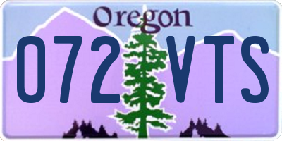 OR license plate 072VTS