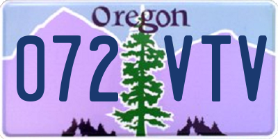 OR license plate 072VTV