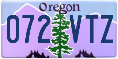 OR license plate 072VTZ