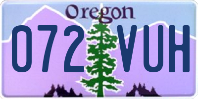 OR license plate 072VUH