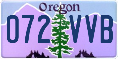 OR license plate 072VVB