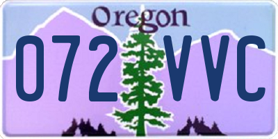 OR license plate 072VVC