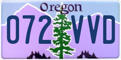 OR license plate 072VVD