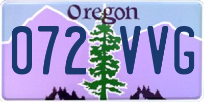 OR license plate 072VVG