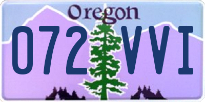 OR license plate 072VVI