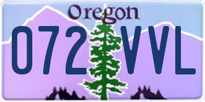 OR license plate 072VVL