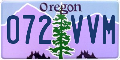 OR license plate 072VVM