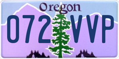 OR license plate 072VVP