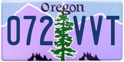 OR license plate 072VVT