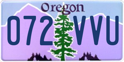 OR license plate 072VVU
