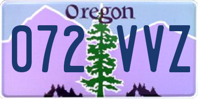 OR license plate 072VVZ