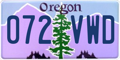 OR license plate 072VWD