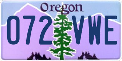OR license plate 072VWE