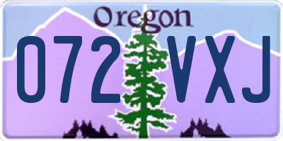 OR license plate 072VXJ
