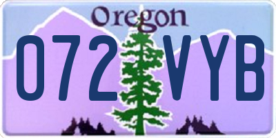 OR license plate 072VYB