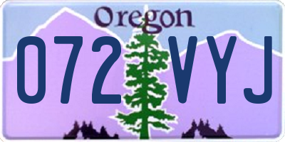 OR license plate 072VYJ