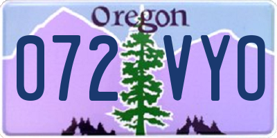 OR license plate 072VYO